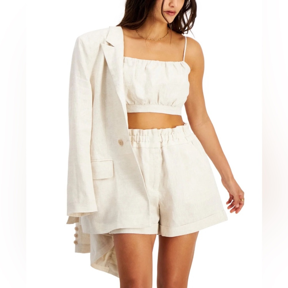 Leyden Linen Crop Top, NWT